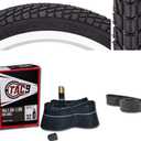 2 Pack - Tires, Tubes, Rim Strips Combo - 16" x 1.75" Freestyle Kontact Bike Tire, Tube and Rim Strip Bundle - TAC 9 Bicycle Products