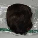 UDU Hair Topper 20inch Ombre Highlight Synthetic Wig Clip In Toppers with Fringe Bang for Women with Thinning Hair Adding Volume