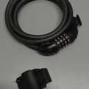 Master Lock Cable Lock, Set Your Own Combination Bike Lock, 6 ft. Long, Black, 8122D