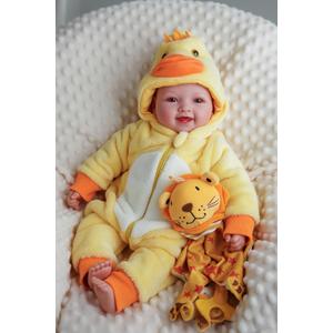 BABESIDE Lightweight Baby Doll Set  15" Realistic Soft Doll for Girls, Easy to Carry & Hug  Pretend Play & Gift for Toddlers (Yellow)