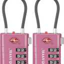 ANVIL Luggage Locks - TSA Approved, Advanced TSA008 Core, Alert Indicator. Ideal for Suitcases, Backpacks, Gym Bags - Rose Purple