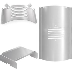 CANDANA Flame Broiler Kit for Pit Boss 850 820 Series Heat Deflector Baffle Diffuser Pitboss Pellet Grill Replacement Parts Slide Cover Bottom PB850 Smoker Accessories