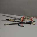 2pcs Toy Sword,27" Fencing Sword Toys,Plastic Musketeer Sword and Sheath for Kids Role-Play Props,Halloween Cosplay (Gold Style 2)