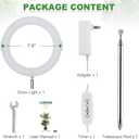 LORDEM Grow Light for Indoor Plants, 7.9" Full Spectrum LED Plant Grow Light, Height Adjustable Growing Lamp with Auto Timer 4H/8H/12H, 6 Dimmable Levels, Ideal for Indoor Large Tall Plants Growth