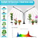 Hywyimlait Grow Lights for Indoor Plants, 84LEDs Clip Plant Lights, Full Spectrum LED Plant Growing Lamps with FlexibleGooseneck4/8/12/18H Timer, 3 Spectral Modes, 10 Dimmable Levels (1 Pack)