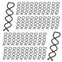Molain 40 Pcs Spiral Hair Pins, Twist Hair Pins Spin Pins for Hair, Alloy Spirals Bobby Pins, Hair Bun Maker Bun Twist Spirals Hair Pin with Non-scratch Rounded Tips for Women(Black)