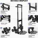 KEDSUM 460 LBS Stair Climbing Dolly, Folding Dolly Cart with Wheels for Stairs, Telescoping Handle & 100% Thickened Steel Stair Climbing Cart for Warehouses, Homes, and Offices, Height 49.2 inch