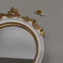 minkissy 1pc European Style Single Side Mirror Desk Vanity Mirror Vintage Decor Vanity for Desk Handheld Princess Style Makeup Table Decorative Bow Knot White