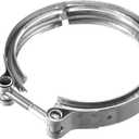 4 Inch V Band Clamp,Male Female 304 Stainless Steel Quick Release Flange Exhaust Clamp, V-Band for Pickup Truck Turbo Downpipe Exchange Exhaust Systems, Car Accessories