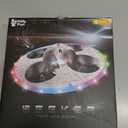 Foam UFO Drone for Kids RC Plane with Colorful LED Lights, Remote Control Helicopter with Auto Hover, 2 Batteries (15 Mins Flight)