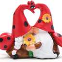 Hodao Resin Ladybug Couple Gnomes - Symbol of Love and Warmth-Valentine's Day Gift Spring Summer Love Decorating Gifts