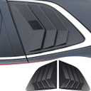 MUXEE 2Pcs Rear Side Window Louvers Air Vent Scoop Shades Cover Blinds Trim for Honda CRV CR-V 2023 2024 2025 2026 - ABS Carbon Fiber Sport Interior Accessories