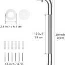 20 Inch Anti Slip Shower Grab Bar, Munzong Stainless Steel Bathroom Grab Bar, Satin Brushed Nickel Knurled Bathroom Balance Bar,Safety Hand Rail Support Handicap Elderly Senior Assist Bath Handle