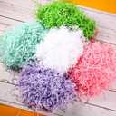 Zonon 10 Pack Crinkle Cut Paper Shred Filler for Packing and Empty Basket Filler, Total 300g Raffia Tissue Paper Stuffers Gift Boxes for Wrapping Party Supplies(Wonderful Color)