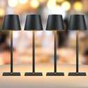 Yogaret 4 Pack Rechargeable Cordless Led Table Lamps,Cordless Lamp with 6000mAh Battery Operated, Portable Indoor/Outdoor Table Lamp for Patio Restaurant Home Dinner Dining Kitchen