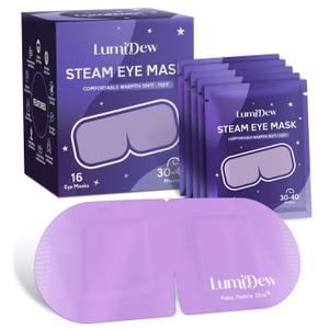 Steam Eye Mask, Self Heating Heated Eye Mask for Sleep, Warm Compress for Eyes, Moist Heat for Dry Eye Relief, Stye Eye Treatment, Spa, Travel Essentials & Relaxation Gifts, Unscented 16 Pack
