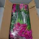Yastouay Artificial Flowers for Outdoors, 14 Bundles Fake Outdoor Flowers, UV Resistant Artificial Plants & Flowers for Decoration, Fuchsia Realistic Morning Glory for Outdoor Porch Garden Decoration