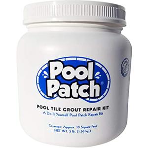 Pool Patch White Pool Tile Grout Repair Kit, 3-Pound, White