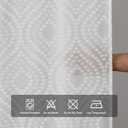 Boho Shower Curtain with Hooks, White Sheer Shower Curtain Set with Dot Pattern, Elegant Farmhouse Curtains - Waterproof Bathroom Decor for Home and Apartment, 12 Plastic Hooks Included, 72Wx72L