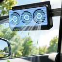 Car Solar Powered Window Exhaust Fan for Car Vent, Ventilator Window Solar Radiator Fan, Window Fans with Exhaust and Intake, Air Circulation for Vehicle Cabin Cooling & Odor Elimination