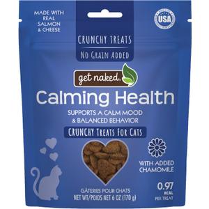 Get Naked Cat Calming Treats Salmon & Cheese Flavor, Crunchy, Calming Health, 6-oz Bag (6 Ounce (Pack of 1))