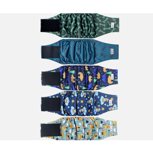 5 Pack Dog Diapers Male, Premium Belly Bands for Male Dogs, High Absorbing Male Dog Pee Wraps for Doggie in Incontinence or Excitable Urination and Training S