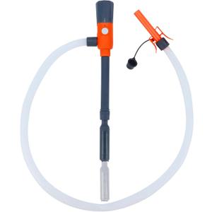 Fuel Transfer Pump with Auto-Stop Sensor, 2.8 GPM Gas Can Pump with Retractable Intake Pipe and 51 Inch Discharge Hose, Portable Battery Powered Liquid Siphon Pump for Oil, Gasoline, Diesel