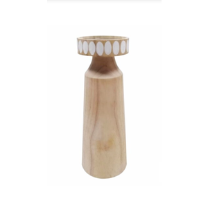 HD Designs Wood Large Candle Holder