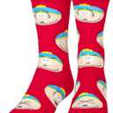 Crazy Socks Cartman Faces Fun Print Novelty Crew Socks for Men
