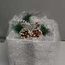 Set of 4 Christmas Lighted Gift Boxes, Pre-lit Light up Present Set with Different Sizes for Holiday Indoor Outdoor Decorations - Battery Operated(Warm White)