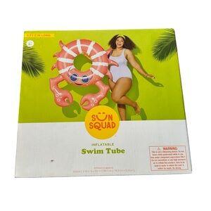 Sun Squad Crab-Shaped Inflatable Circle, 50 in x 45 in x9 in