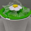 Catit LED Flower Fountain with Triple Action Filter, Cat Drinking Water Fountain, 3 L (9.0 x 8.3 x 7.7 Inches, Green)