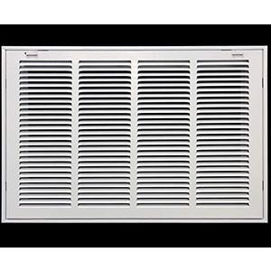 HVAC Premium 22 x 18 Duct Opening Steel Return Air Filter Grille, for 1-inch Filter, Removable Door, Flat Stamped HVAC Vent Cover Grille, Outer Dimensions 24.5 x 20.5