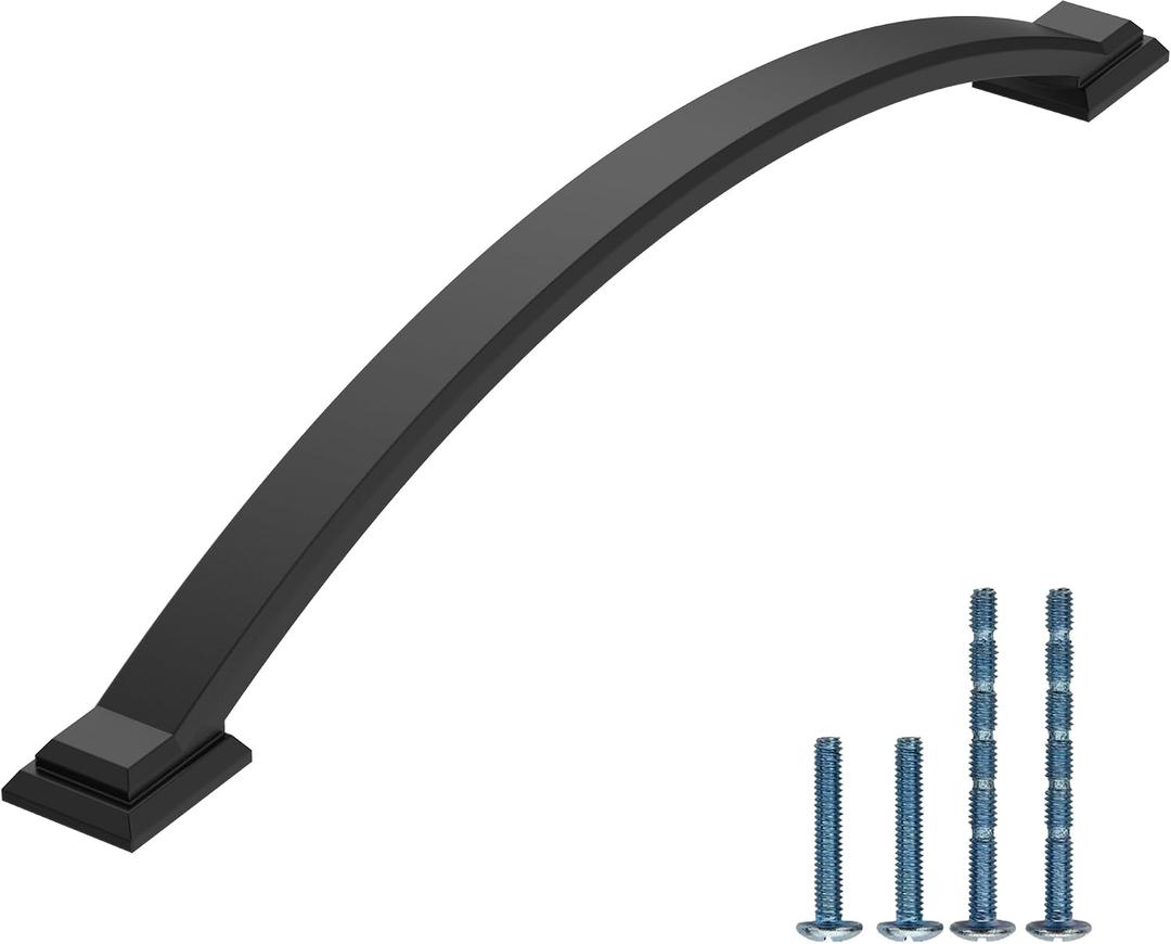 10 Pack 7.5 inch Cabinet Pulls Matte Black Cabinet Handles Drawer Pulls for Kitchen Cabinet Cupboard