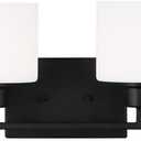 Generation Lighting 4-Light Canfield Modern Bath Fixture Wall Lamp Midnight Black 4428804-112, Bathroom Light Fixture for Home Dcor, Wall Sconce Vanity Light Fixture and Bathroom Accessory