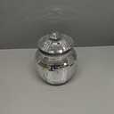 Disco Ice Bucket, Silver Sparkly Flashy Mirror Ball Icebucket, Stainless Steel Drink Bucket for Party and Weddings, KTV