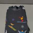 Skiers and Snowflakes Print Apres Ski Skiing Men and Women Sweatshirt. M