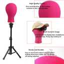Wig Head 23 Inch Canvas Block Head Wig Stand with Mannequin Head for Wigs Making Display(23Inch, Rose)