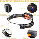 LED Headlamp Rechargeable, Super Bright 1500 Lumens 230 Wide Beam Headlamp, 3 Modes IPX6 Waterproof Lightweight Head Light with Taillight & Clips for Camping, Running,Fishing, Outdoors, Hard Hat Work