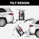 WILDROAD Hitch Bike Rack, Foldable 2-Bike Rack for Standard, Fat Tire and E-Bike, Wobble Free Smart Tilting Bike Rack, 2-Bike 180 lbs Capacity, Fits 2-inch Receiver