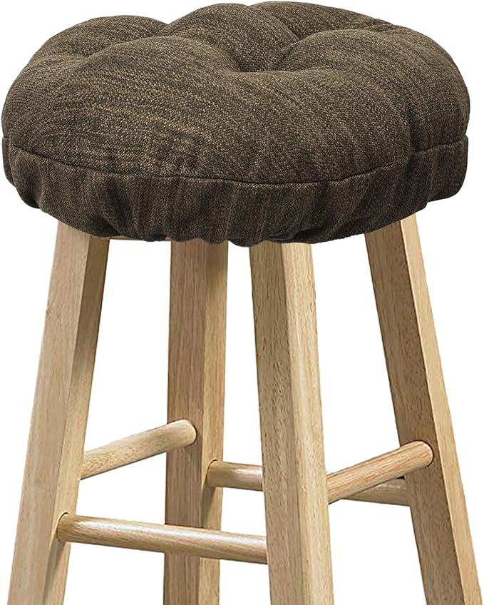 baibu Stool Covers Round, Super Soft Round Bar Stool Cushion Covers Seat Cushion - One Cushion Only (Brown 12" (30cm)) (12x12x2.5 Inch (Pack of 1)) baibu Stool Covers Round, Super Soft Round Bar Stool Cushion Covers Seat Cushion - One Cushion Only (Brown 12" (30cm)) (12x12x2.5 Inch (Pack of 1))