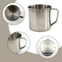 6 Pack Stainless Steel Coffee Mug with Handle, 18.5 Oz Metal Camping Cup, Reusable Portable Thermal Mug for Hot & Cold Beverages, Outdoor Activities, Travel, Picnics, and Daily Use (Silver)