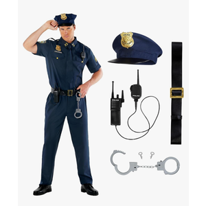 Morph Police Costume Mens Cop Costume Police Uniform Mens Cop Outfit Adult Halloween, Large