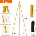 JEAWIWI 1PCS Golden Easel Stand for Wedding Sign Stand, 66 Inch Adjustable Metal Easels for Display, Portable Folding Easel for Wedding, Display Show, Arts, Poster with Portable Bags