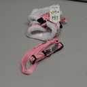 EXPAWLORER Fleece Lined Step-in Dog Harness - Soft Plush Padded Puppy Harness and Leash Set with Adjustable Dog Collar, No Pull Escape Proof Suede Dog Vest Harness for Small Dogs, Pink S