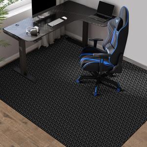 Office Chair Mat for Hard Floor, 50"x60" Large Computer Chair Mat, Unique Y-Shaped Pattern Floor Protector Rug for Rolling Chairs, Anti-Slip PVC Desk Floor Mat for Work, Home, Gaming