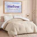 Mellow Marshmellow Comforter Extra Fluffy Double-Stuffed Down Alternative Duvet Insert, All-Season Temperature Balancing, Oeko-TEX Fabric, Box Stitch, Machine Washable (Sand, Twin/Twin XL)