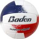 Baden Match Point Cushioned Synthetic LeatherOutdoor Recreation Backyard Volleyball + College Camp Ball All Ages Official Size 5