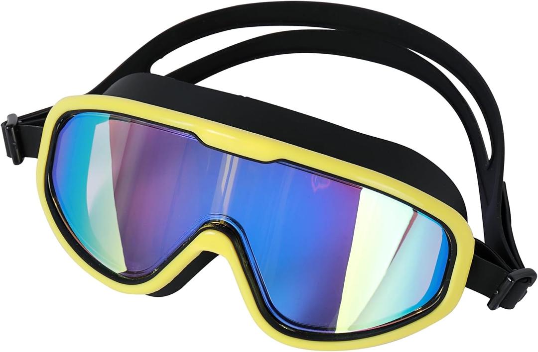 Unisex Swimming Goggles With a Hard Case for Men and Women Anti-Fog No Leak Mirror/Non-Mirror Lens