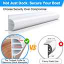 FUQUN P-Profile Dock Bumpers, 2.8/10/20 FT Heavy-Wall EPDM Rubber Docking Fender for Straight & Side Protection, Wider & Thicker Dock Edging Bumper with 304 Stailess Steel Screws & Drill Bit